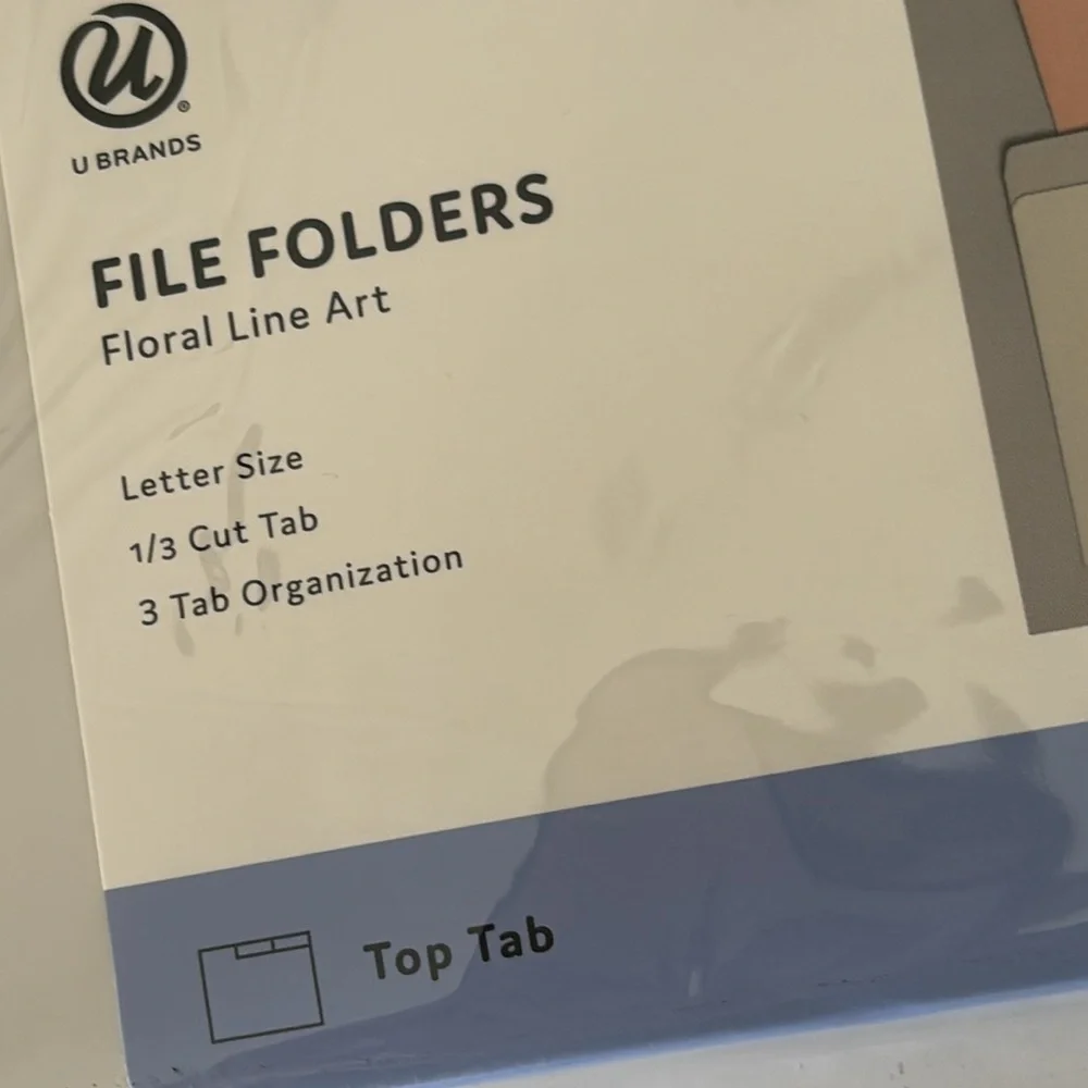 U Brand Floral Design File Folders 12 Count